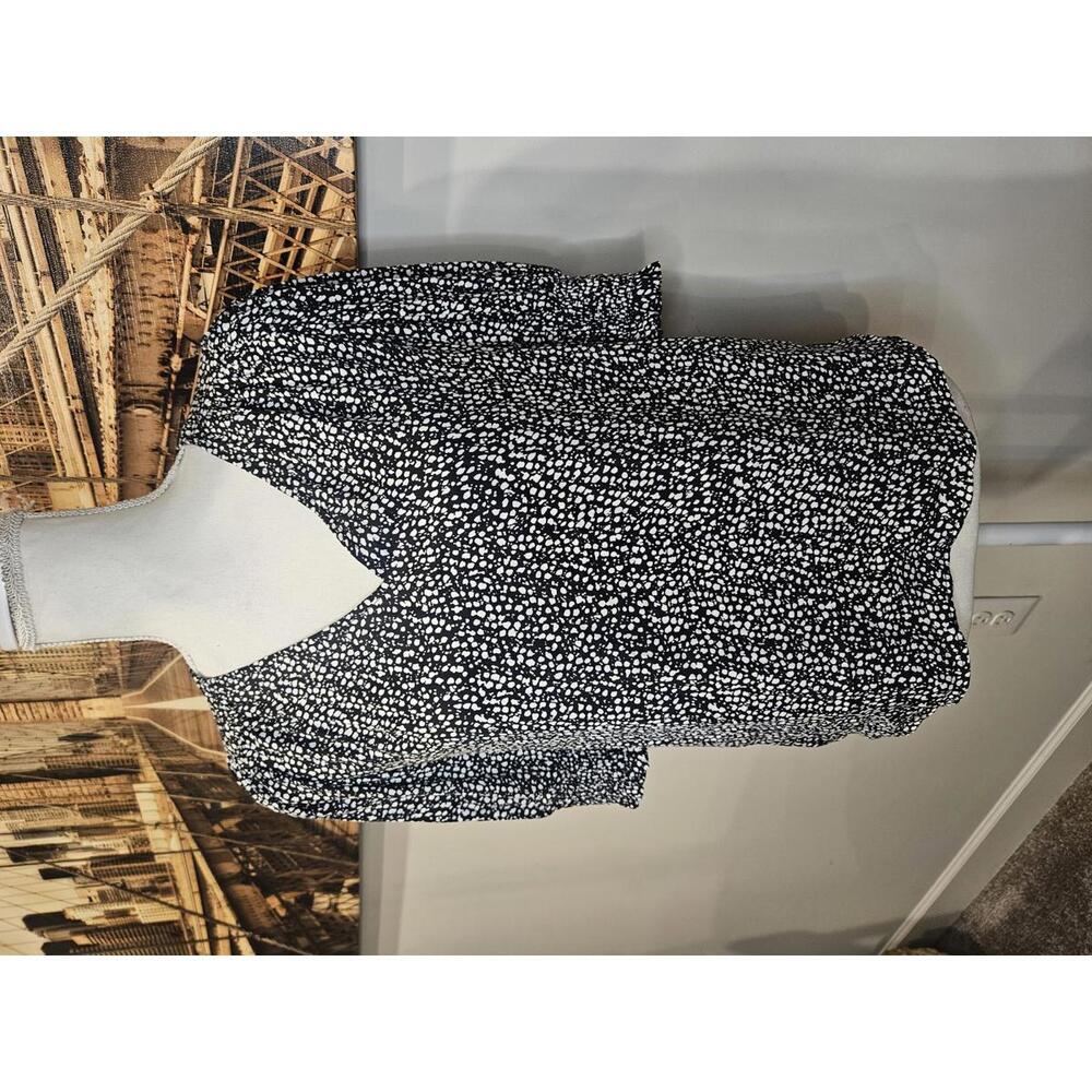 Nwt Maison d'Amelie Black and White Polka Dot Blouse